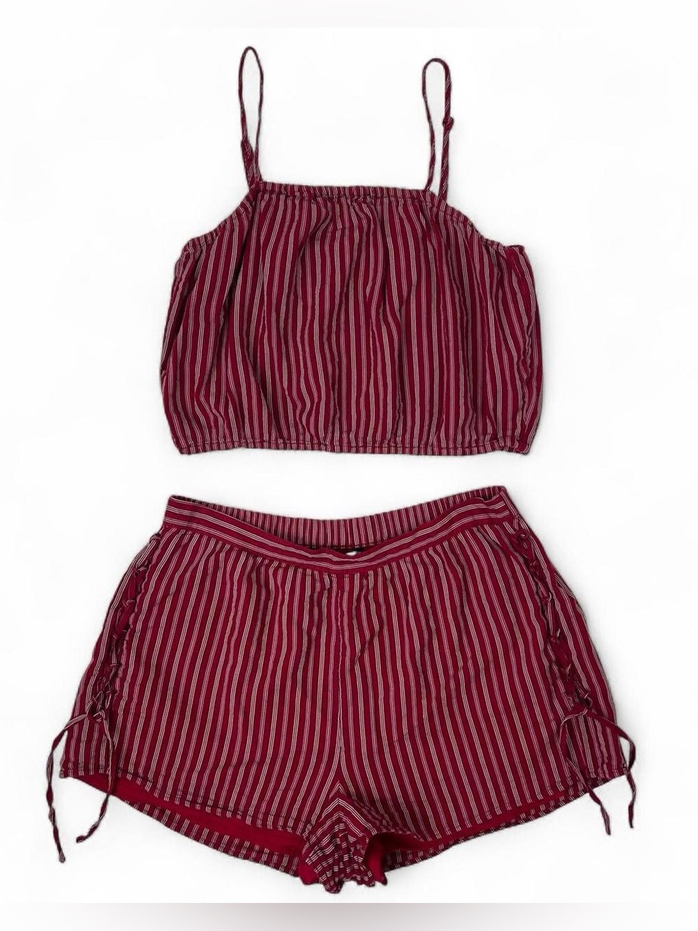 American Eagle Outfitters red & white striped set size large